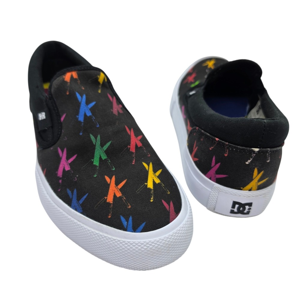 DC Shoes‎ Andy Warhol Manual Slip-On Mens 8 Black Multi Knives Print ADYS300714